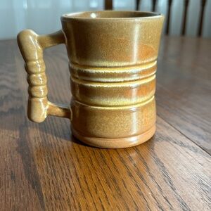Frankoma Vintage Rustic Yellow/Brown Clay Mug